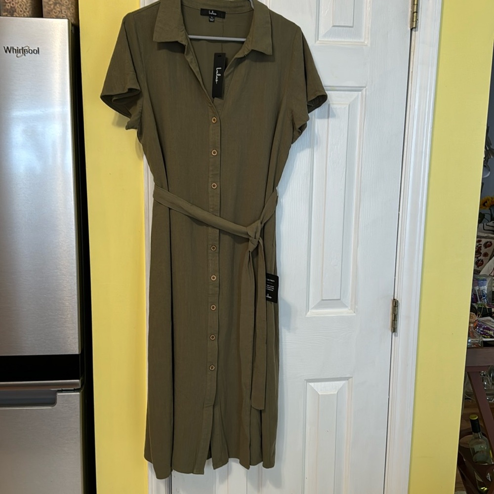 Lulu's Olive Green Maxi Dress